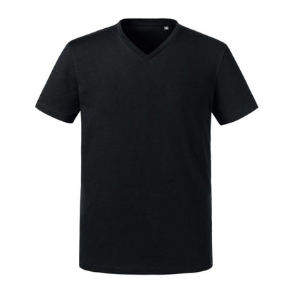 Russell Mens Pure Organic V-neck Tee