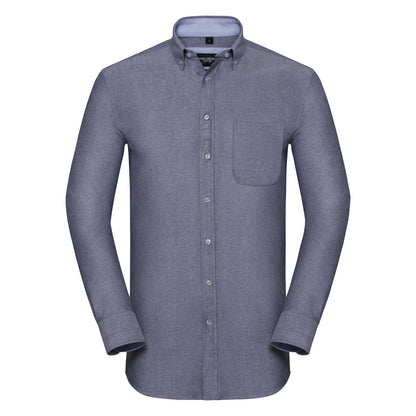 Organic Cotton Long Sleeve Oxford Shirt: Russell Collection
